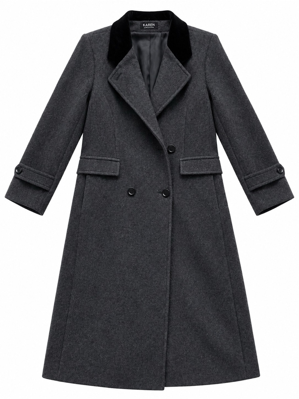 Vintage 80s wool and cashmere coat